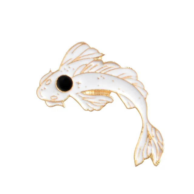 Four color Good Luck Koi Alloy Oil Drip Accessories Brooch 1 Style - Shop at LoveMi