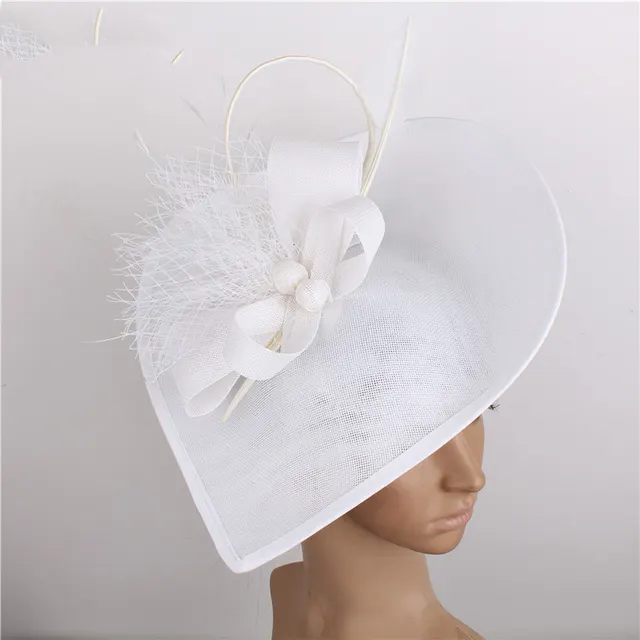 Retro Restaurant Party Headdress Ladies Banquet Hat Feather Hair Accessories White - Shop at LoveMi