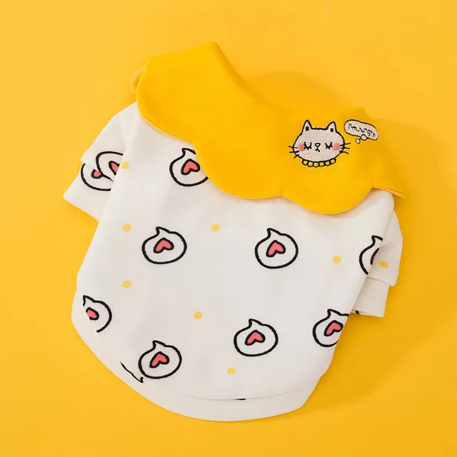 Dog Princess Cat Clothes Teddy Pet Mayonnaise Yellow - Shop at LoveMi