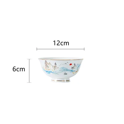 Nordic Bone China Tableware Set For Household Use 4.5Inch Rice Bowl - Shop at LoveMi
