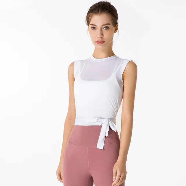 Women's New Yoga Clothes Slimming Breathable Sports Short Sleeves White - Shop at LoveMi