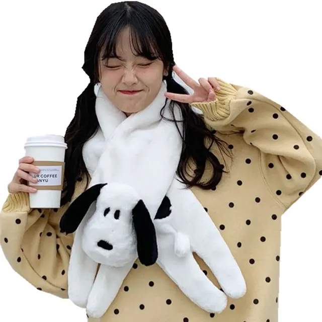 Japanese Retro Girl History Dog Three dimensional Cartoon Scarf Snoop Dogg 3D Scarf - Shop at LoveMi