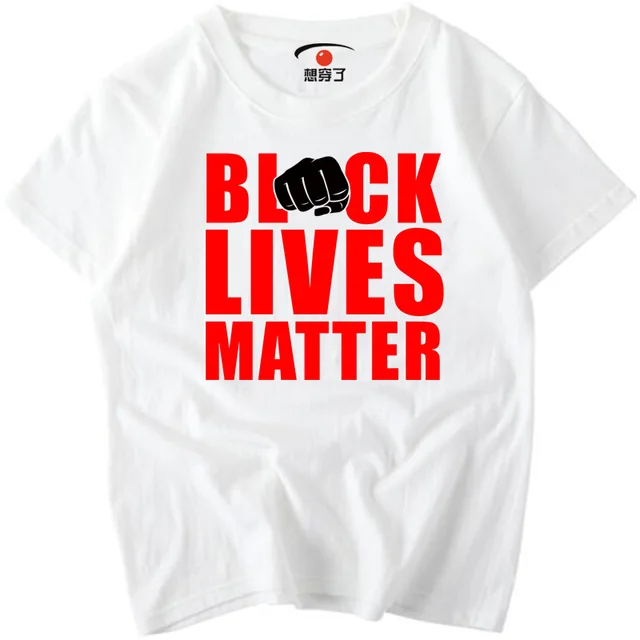 Black Lives Matter Cotton Short Sleeve T Shirt DIY White - Shop at LoveMi