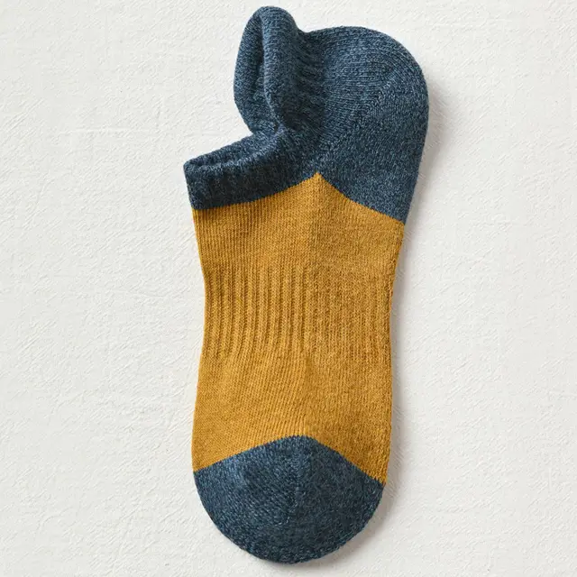 Sweat absorbing Breathable Autumn And Winter Cotton Boat Socks Dark Blue - Shop at LoveMi