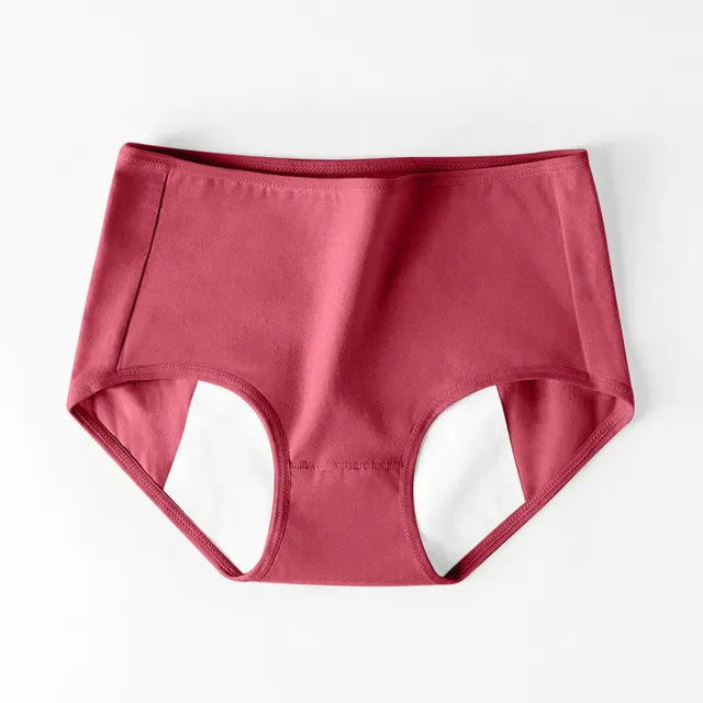 Antibacterial Crotch Breathable Physiological Panties Ladies Wine Red - Shop at LoveMi