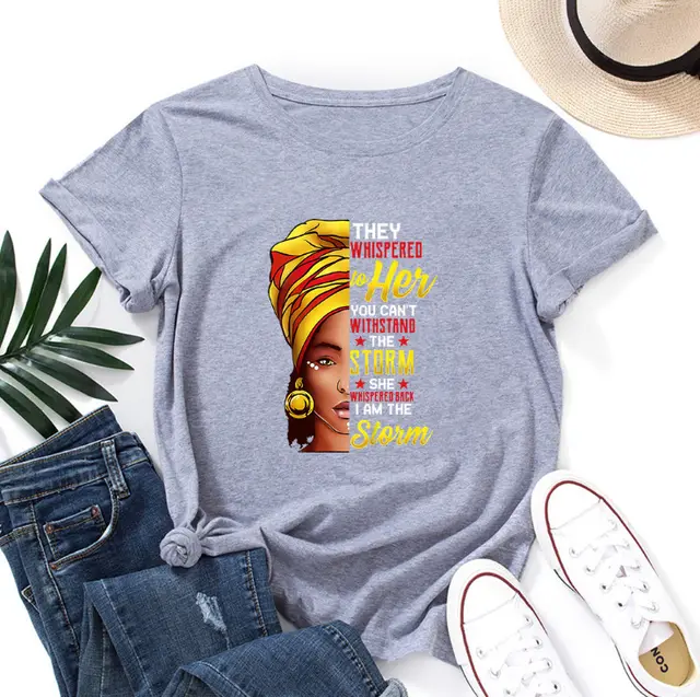 Creative Beauty Fashion Print Short Sleeve T Shirt Grey - Shop at LoveMi