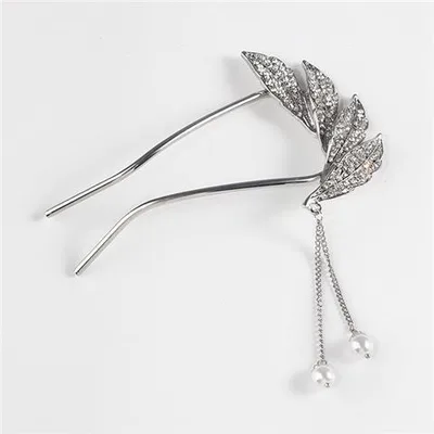 Coiled Hair Artifact Metal Tassel Hairpin Pearl Silver - Shop at LoveMi
