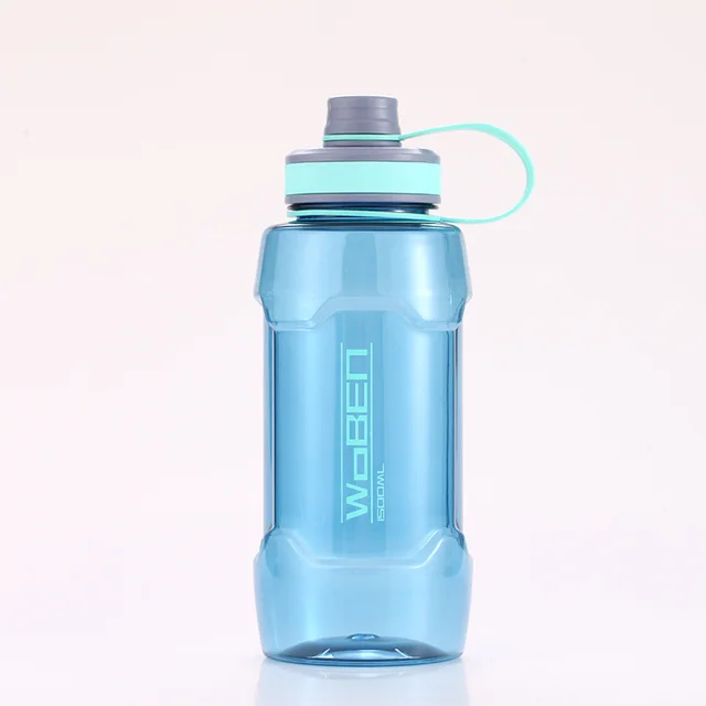 Plastic Cup Sports Fitness Large Capacity Bucket Cup Dumbbell Cup 1500Ml Blue - Shop at LoveMi