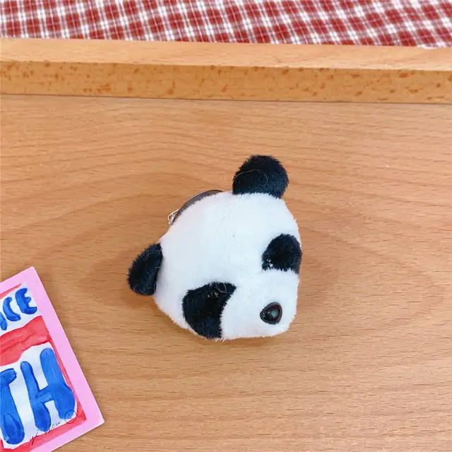 Ins Panda Brooch Lying Down Doll Bag Accessories Female Hair Ring 1Panda Head Brooch - Shop at LoveMi