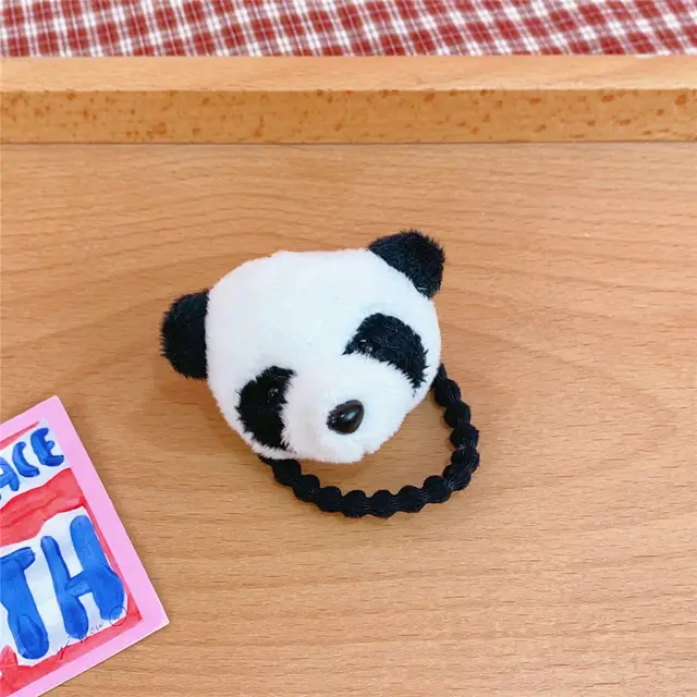 Ins Panda Brooch Lying Down Doll Bag Accessories Female Hair Ring 2Panda Hair Band - Shop at LoveMi