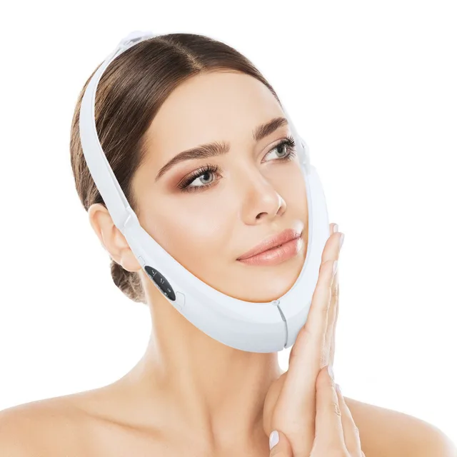 Micro current Color Light Beauty Face lifting Instrument Intelligent Voice White - Shop at LoveMi