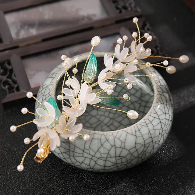 Flower Travel Colored Glass Hairpin Matching Gz1934 - Shop at LoveMi