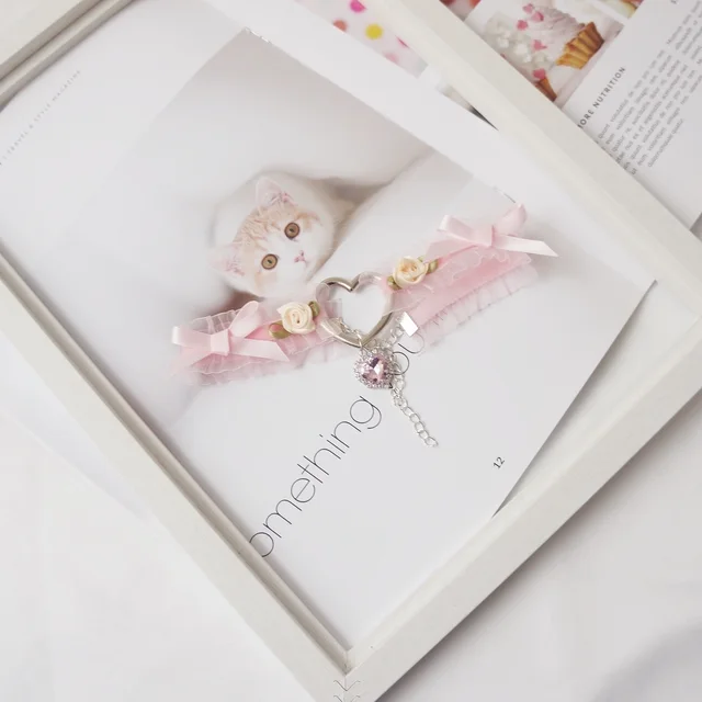 Girl's Heart Hand made Bow Knot Rose Retro Necklace Pink - Shop at LoveMi