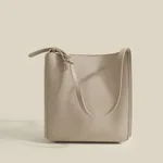 Versatile Crossbody Large Capacity Bucket Bag - Grey