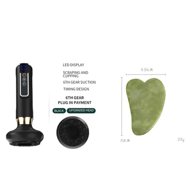 Electric Vacuum Cupping Massager For Body Anti Cellulite Suction Cup Gua Sha Massage Body Cups Guasha Fat Burning Slimming Jars Black Set - Shop at LoveMi