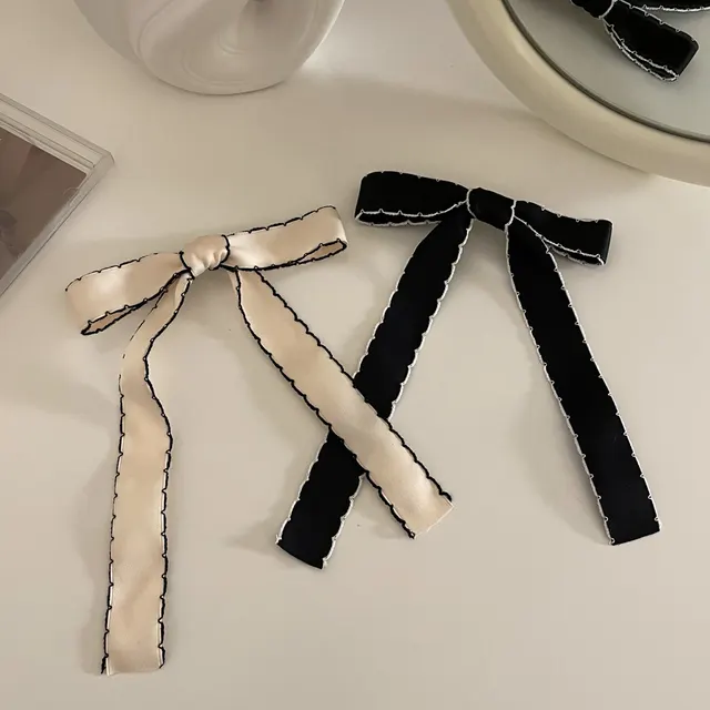 Fashion Women's Wavy Side Bow Hair Clip Hairpin Black - Shop at LoveMi