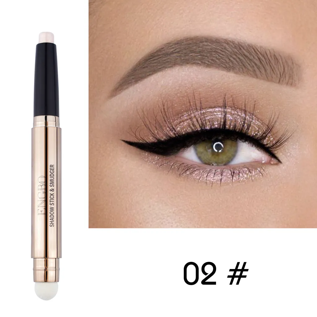 Double-ended Monochrome Non-smudge Eyeshadow Pencil - 2 Style