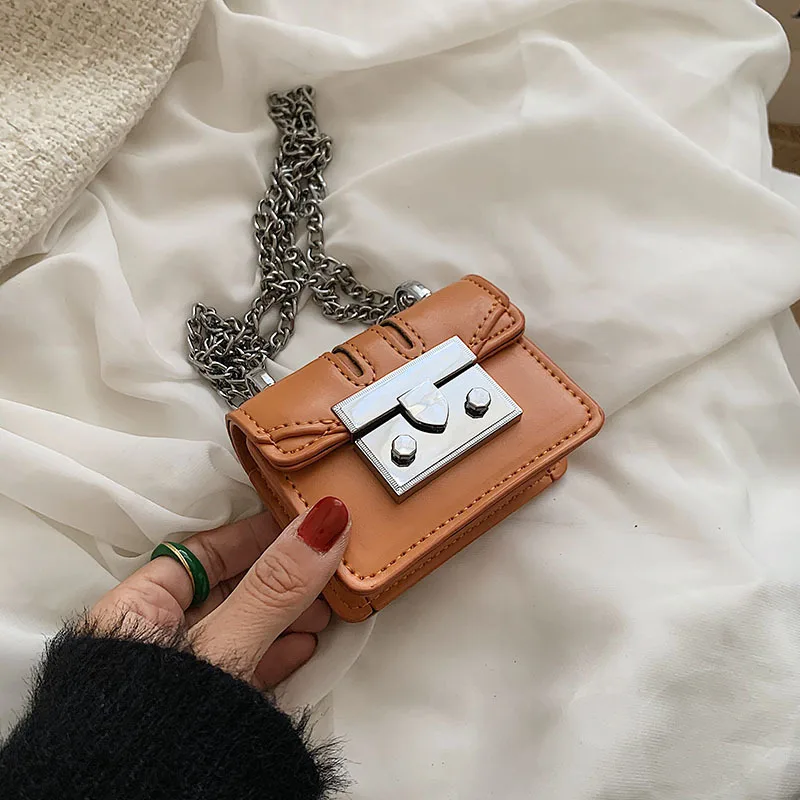 Women's Mini Fashion Versatile Crossbody Chain Bag Orange - Shop at LoveMi