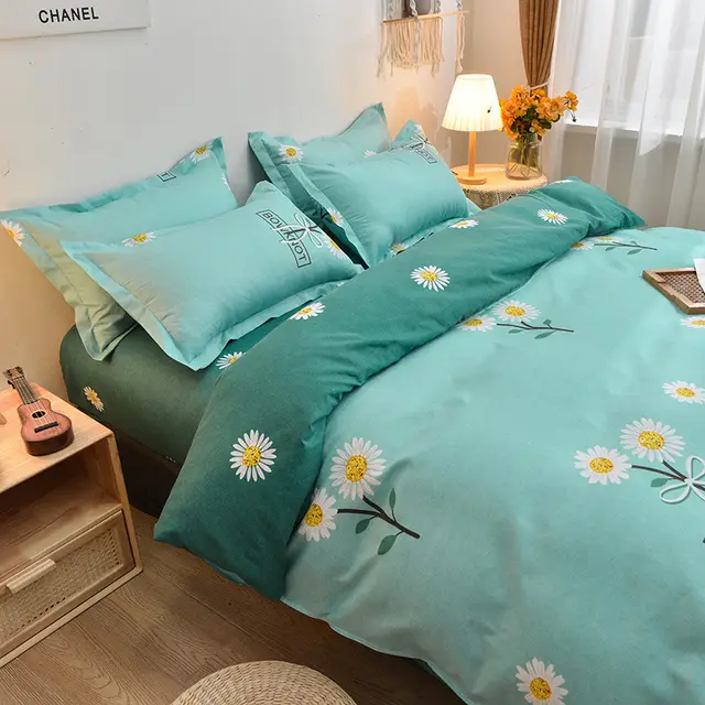 Simple Pure Cotton Brushed Four piece Set Daisy - Shop at LoveMi