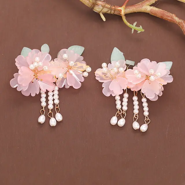 Headdress Hair Plug Fringed Hairpin Full Set Step Rock 7Color - Shop at LoveMi