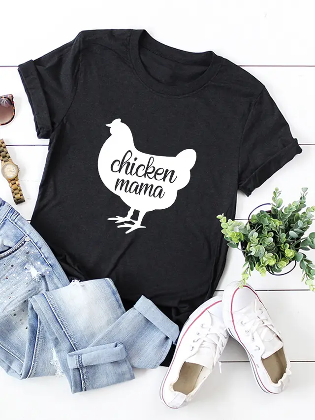 Interesting Letter Printing For European And American Women's Wear Black - Shop at LoveMi