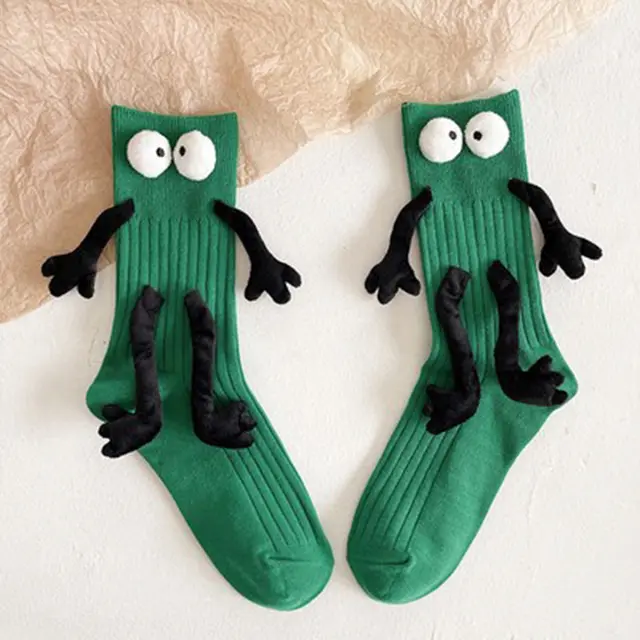 Cute Plush Doll In Tube Socks JK Is Thin Pure Cotton Pile Pile Short Boots Couple Green Side - Shop at LoveMi