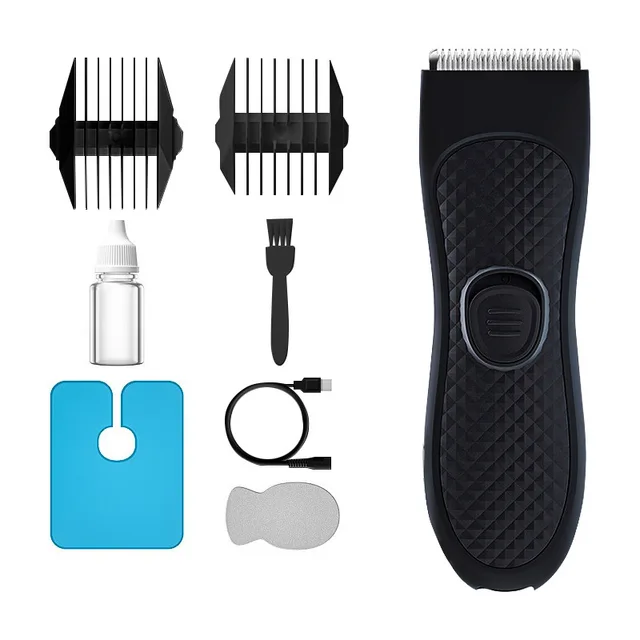 Multifunctional Automatic Men's Body Hair Clipper Set Oil Head Shaving Electric Clipper Black - Shop at LoveMi