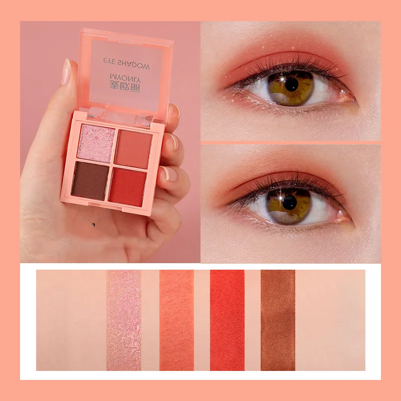 Simple Multicolor Pearly Earth Eyeshadow Palette Twilight Coral - Shop at LoveMi