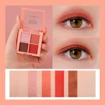Simple Multicolor Pearly Earth Eyeshadow Palette - Twilight Coral