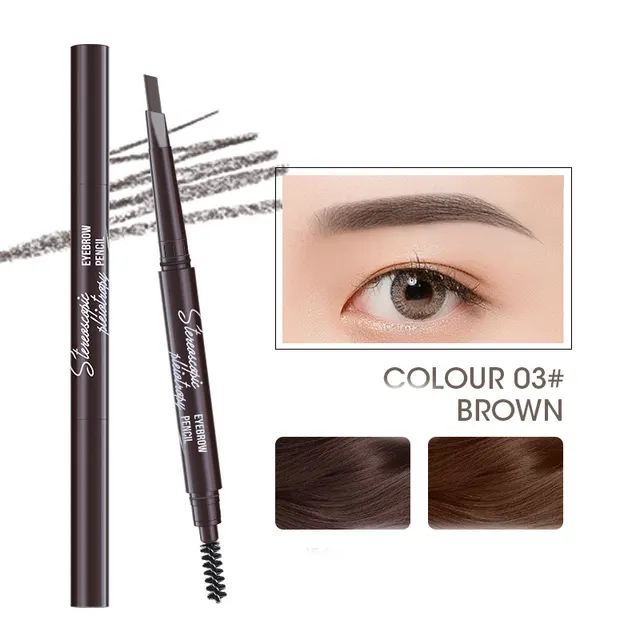 Triangular Double Head Auto rotating Eyebrow Pencil - Shop at LoveMi