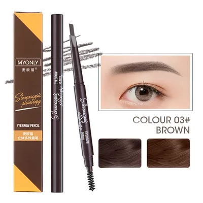 Triangular Double Head Auto rotating Eyebrow Pencil H - Shop at LoveMi