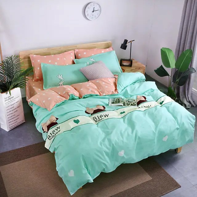 Aloe Vera Cotton Four piece Summer New Student Dormitory Bedding Baby Over Flowers - Shop at LoveMi