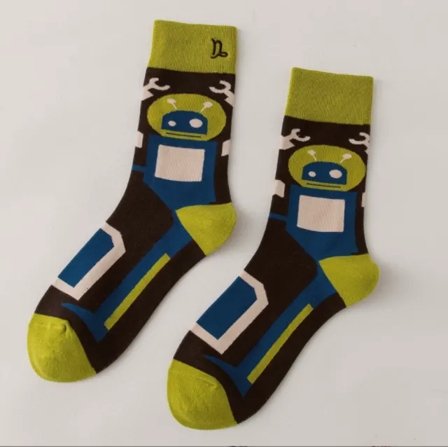 12Constellations Embroidered Socks Autumn And Winter Sk800420 - Shop at LoveMi