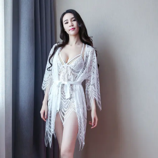 European And American Fashion Summer Women's Pajamas White Coat With Suspenders - Shop at LoveMi