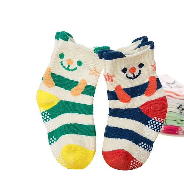 Korean Version 2 Pairs Of Three dimensional Cartoon Animal Cotton Baby Socks Light Green - Shop at LoveMi