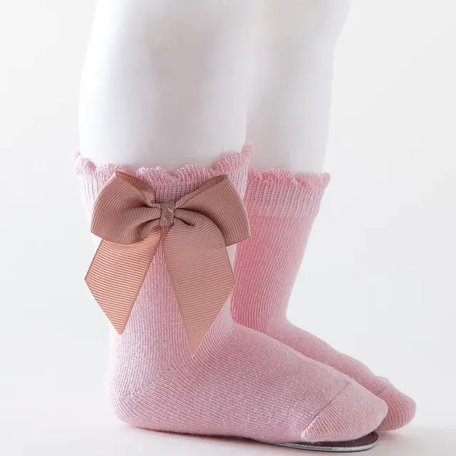 Big Bow Little Princess Cotton Socks Popular In Europe And America Lotus Root Starch - Shop at LoveMi