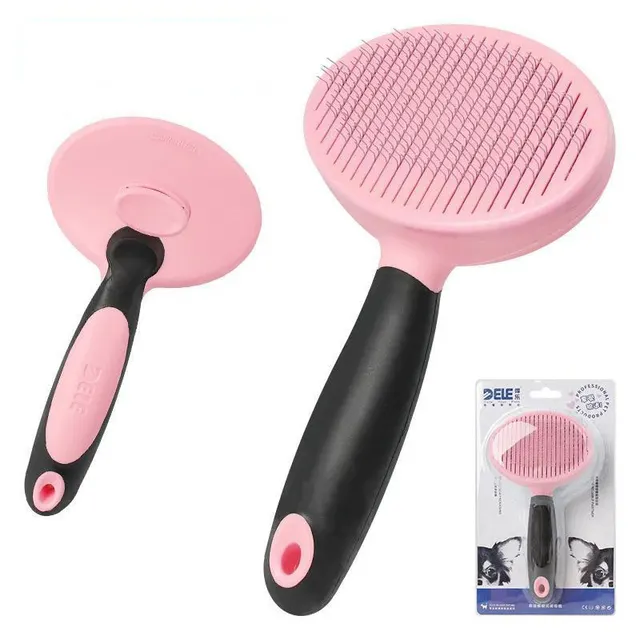 Steel Needle Round Head Massage Hair Removal Comb Pink - Shop at LoveMi