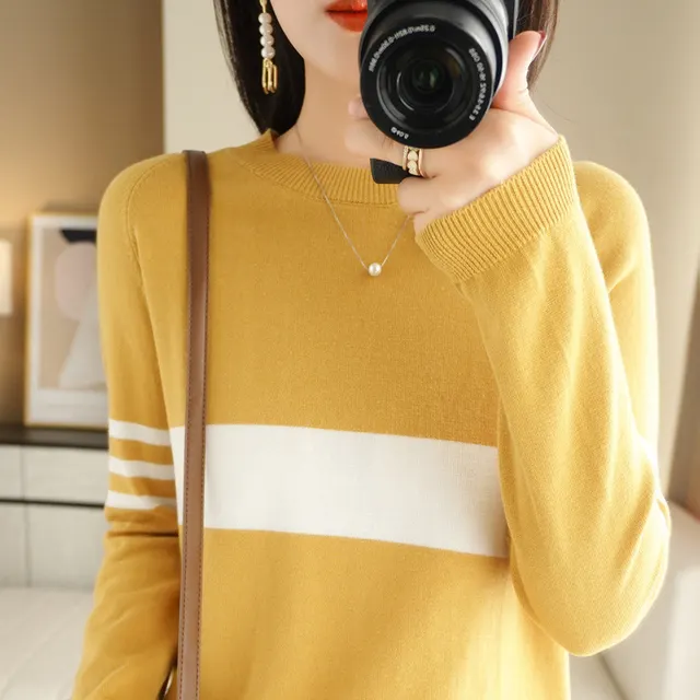 Women's Loose Color Matching Versatile Casual Short Coat Yellow - Shop at LoveMi