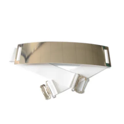 Europe And America Fashion Sequin Mirror Metal Belt Silver Shape2 - Shop at LoveMi
