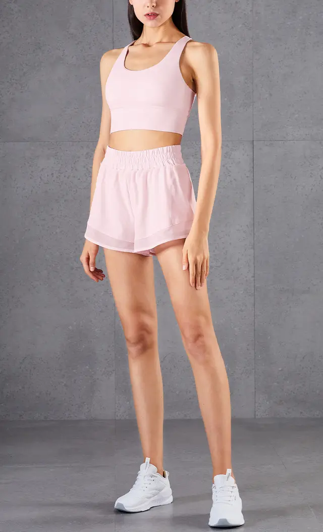 Mesh Pockets Fitness Pants Breathable Quick drying Loose Gym Suitable Sweatpant Rose Pink - Shop at LoveMi