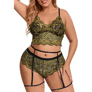 European And American Lingerie Fashion Ladies Temptation Lace - Yellow