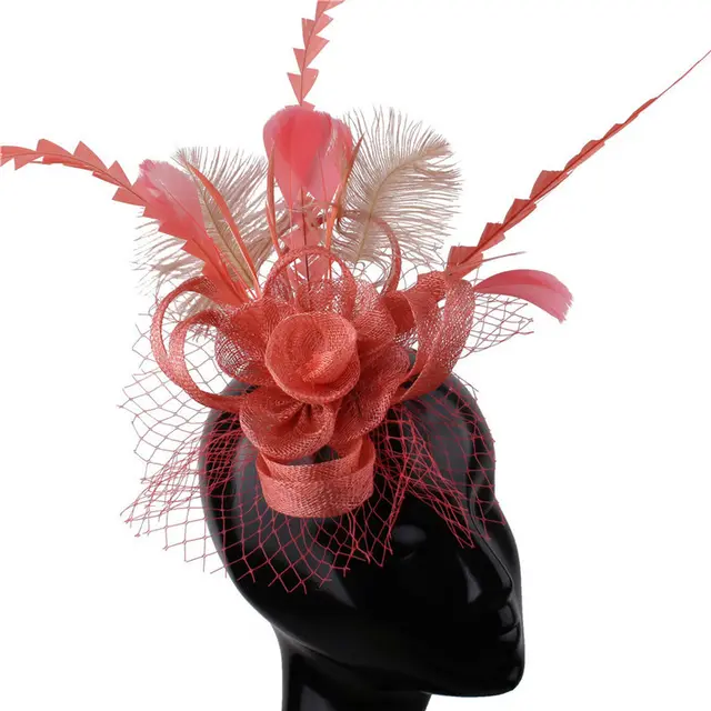 Wedding Banquet Hair Comb Show Banquet Studio Headwear Coral Red - Shop at LoveMi