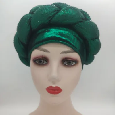Beauty Strip Hot Drill Thick Braid Hat Green - Shop at LoveMi