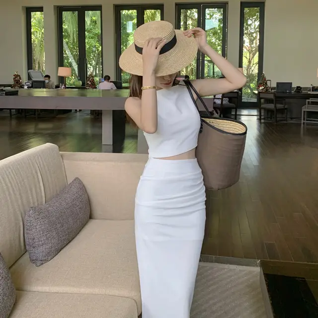 Plain White Sleeveless Cut Out Formal Dress White - Shop at LoveMi