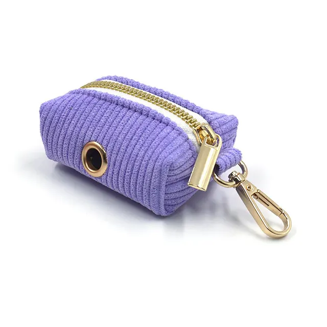 Corduroy Pet Dog Go Out Garbage Bag Velvet Cute Dog Poop Bag Taro Purple - Shop at LoveMi