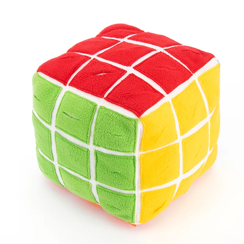 Pet Rubik's Cube Sniffing Toy Difficult Rubik's Cube Snuffle Toy Cat Dog Puzzle Hidden Food Cube Ball - 20Cm