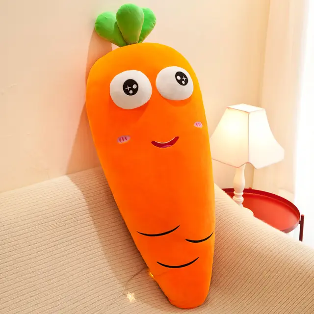 Radish Shape Expression Pillow Plush Toy Smile - Shop at LoveMi