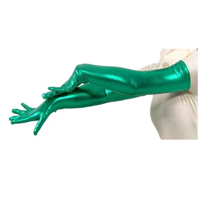 Stage Performance Prom Rubberized Tight Gloves Green - Shop at LoveMi