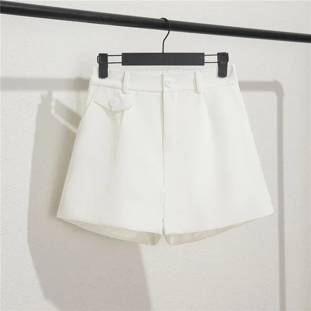 High Waist A line Wide Leg Pants Loose And Slim White - Shop at LoveMi