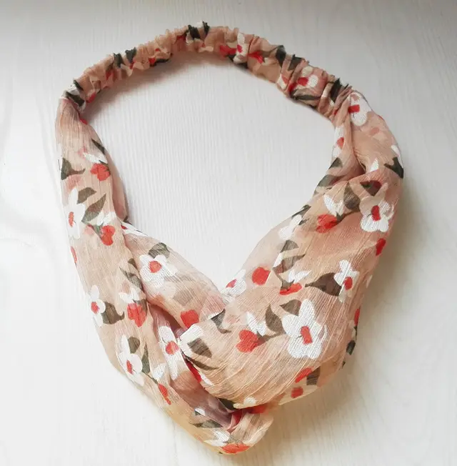 Hair Accessories Transparent Cross Hair Band Simple Fashion Apricot - Shop at LoveMi